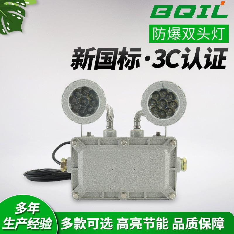 防爆双头灯IP66消防通道隧道用防爆双头应急灯疏散指示灯