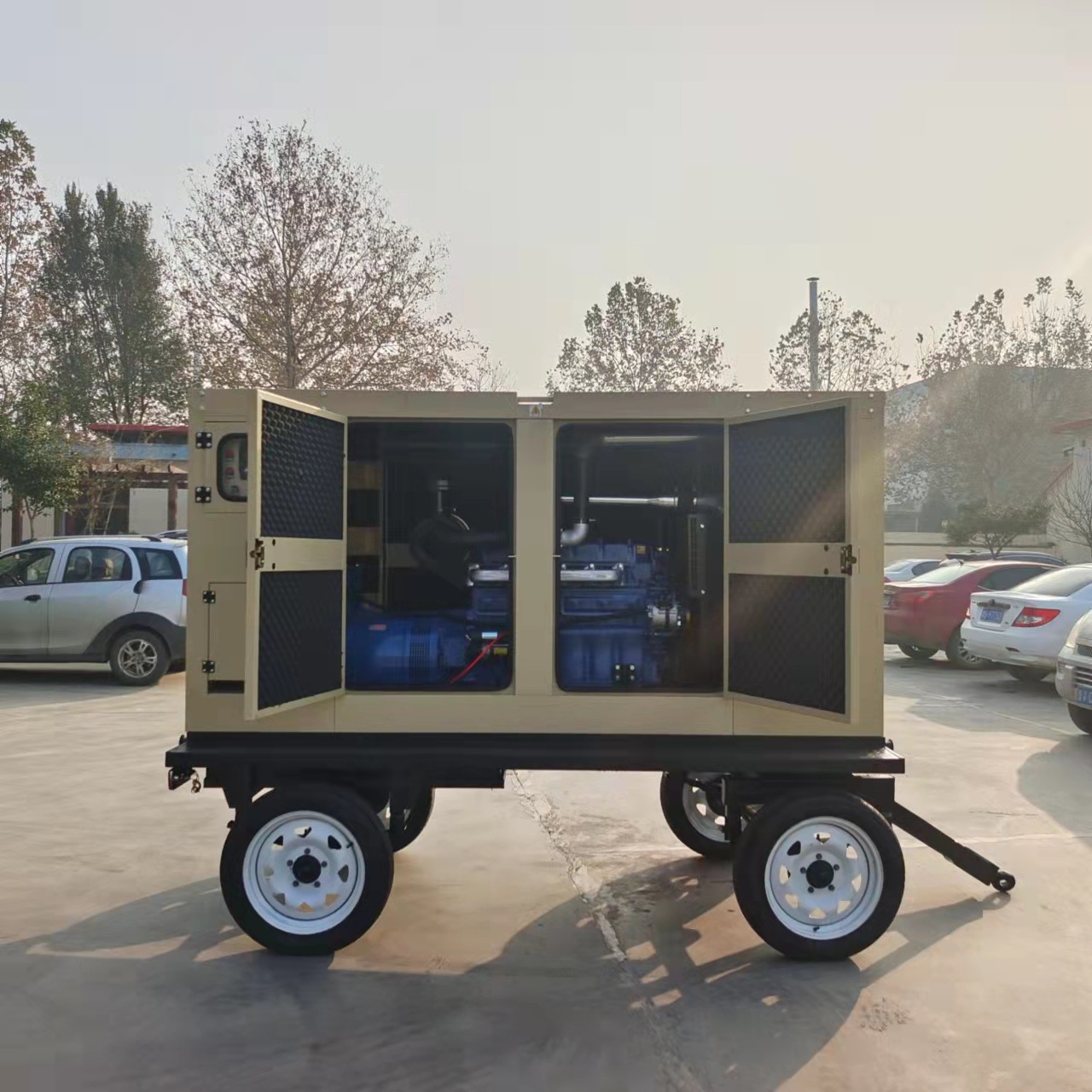 移动拖车120千瓦柴油发电机组 酒店商场备用应急三相120kw发电机