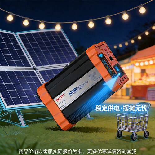 频离网太阳能逆变器1k2k3千瓦交流220v纯正弦波逆变器摆摊专用