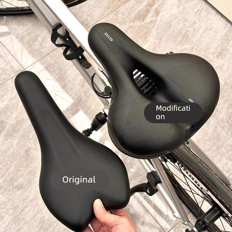 自行车坐垫防屁股痛加大加宽减震通用座公路山地车座鞍折叠车装备