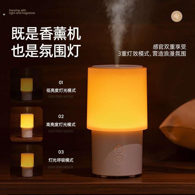 香薰机加湿器小型桌面卧室精油专用超声波雾化车载家用香薰机