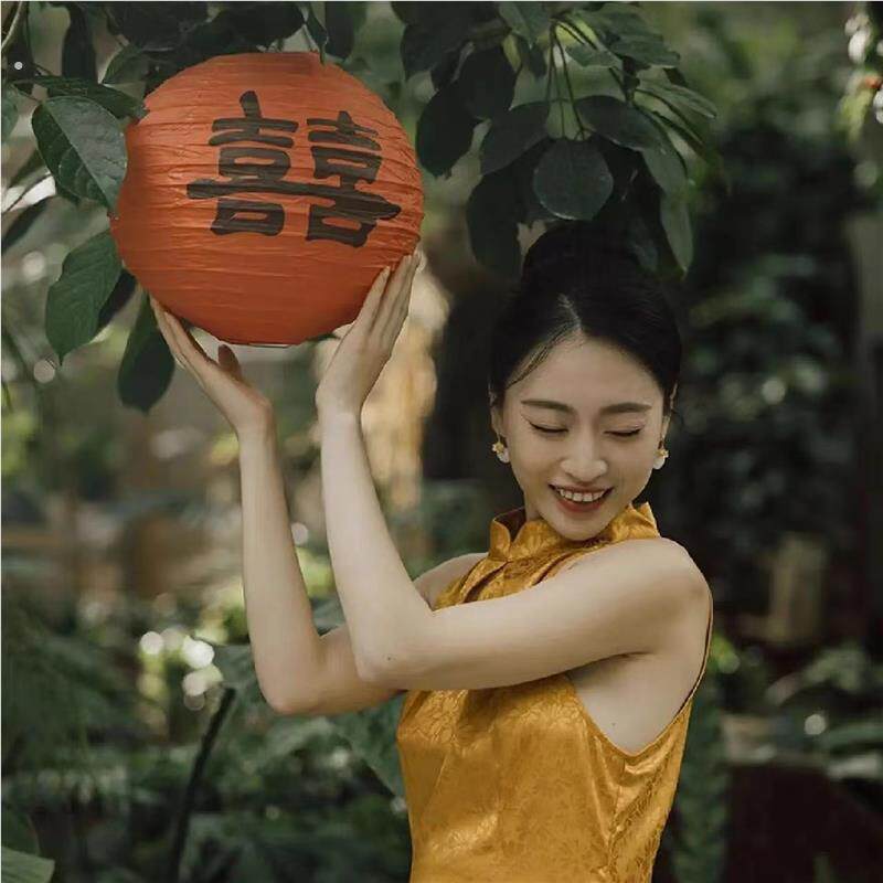 结婚红色喜字灯笼订婚摆件婚礼树挂新娘拍照道具婚房摆台布置装饰