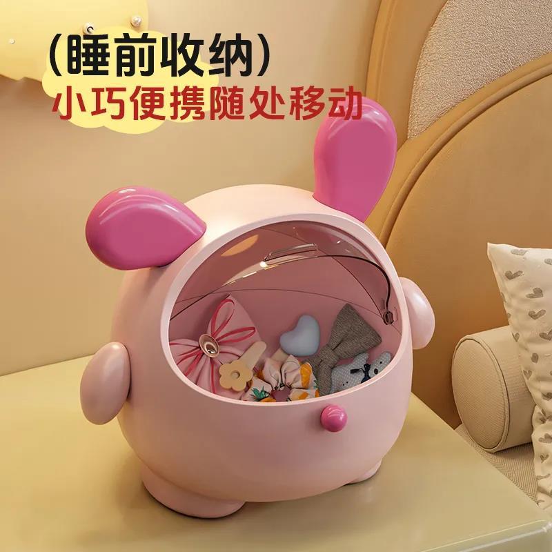 收纳盒桌面首饰发圈皮筋杂物玄关台面整理柜置物架糖果罐客厅茶几