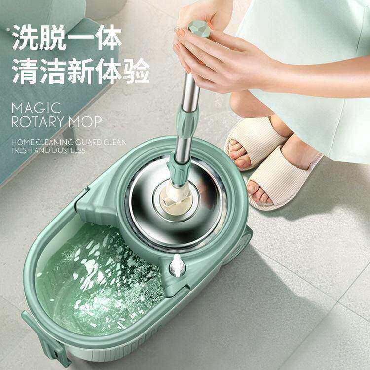 拖把免手洗拖地神器旋转家用杆干湿两用通用平板托把一拖拖布桶净
