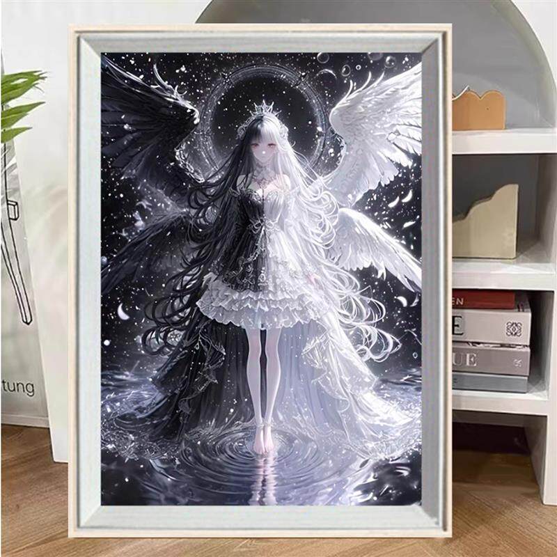 黑白双子DIY满钻钻石画礼物