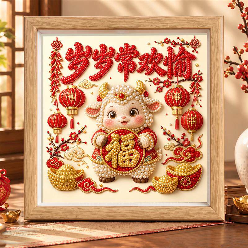 羊年珍珠画儿童DIY材料包
