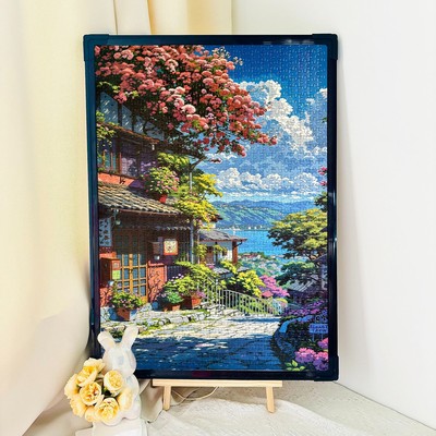 宫崎骏的春天1000片拼图带相框