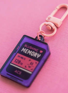 心跳回忆MemoryCard亚克力钥匙扣创意包包装饰挂件时尚个性礼物