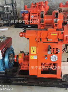 地质勘探XY水井钻机钻架式深孔打井机道路施工22马力柴油钻井机