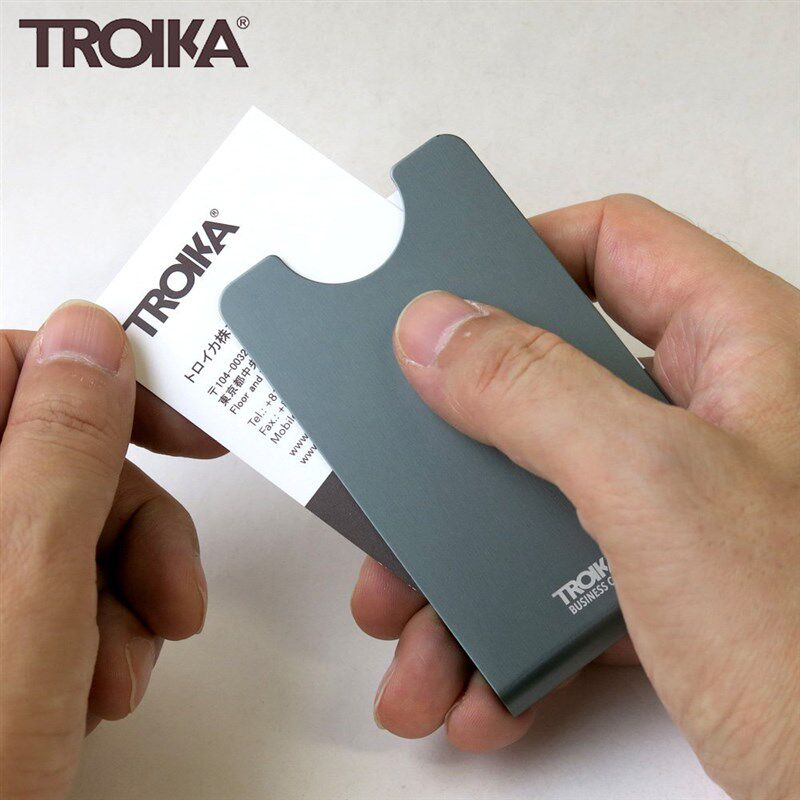 德国TROIKA 大容量可视名片盒 商务时尚休闲卡夹卡盒 轻便名片夹