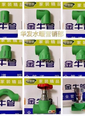 金牛管业绿色翡翠PPR6分25家装冷热水管配件热熔接头内丝弯头