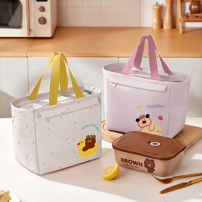 饭盒保温袋便当手提袋子加厚铝箔上班族小学生带饭专用防水午餐包