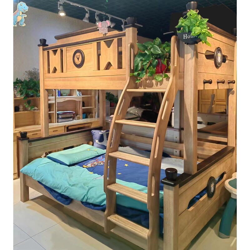 高低床上下床上下铺双层床全实木子母床交错式儿童床两层床小户型,住宅家具,高低/子母床,淘宝优惠券,粉丝福利购,淘宝优惠卷
