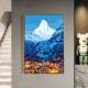 diy数字油画风景玄关手绘填充丙烯画涂色画画填色油彩画 雪山夜色