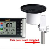 显示屏 LCD 温度湿度测量 无线雨量计 misol