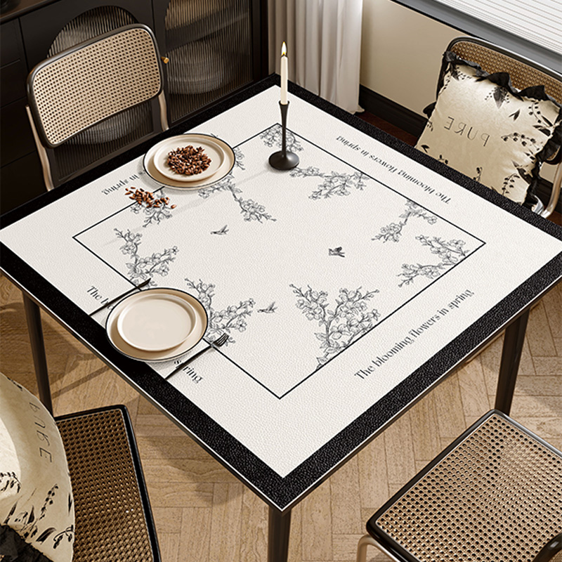 方桌桌垫正方形餐桌垫子防水防油免洗防烫加厚皮革茶几保护垫桌布