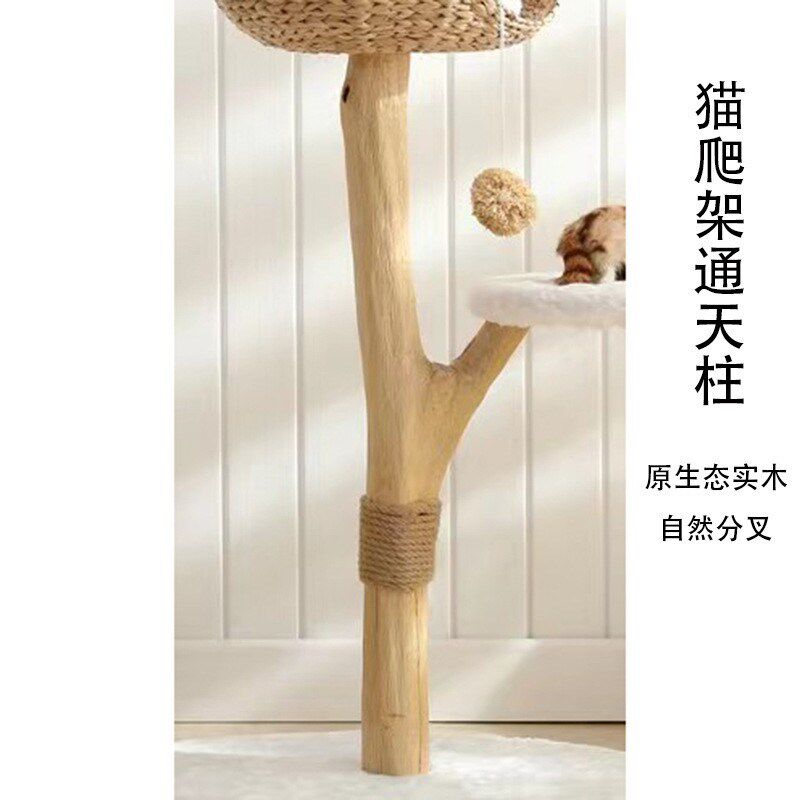 猫爬架主杆实木树干仿真猫树 大型枯树 猫爬架 鸟站架 猫窝猫玩具