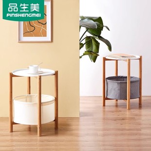 床边小圆b桌床头柜迷你圆几卧室小户型圆形沙发边桌客厅边几小茶