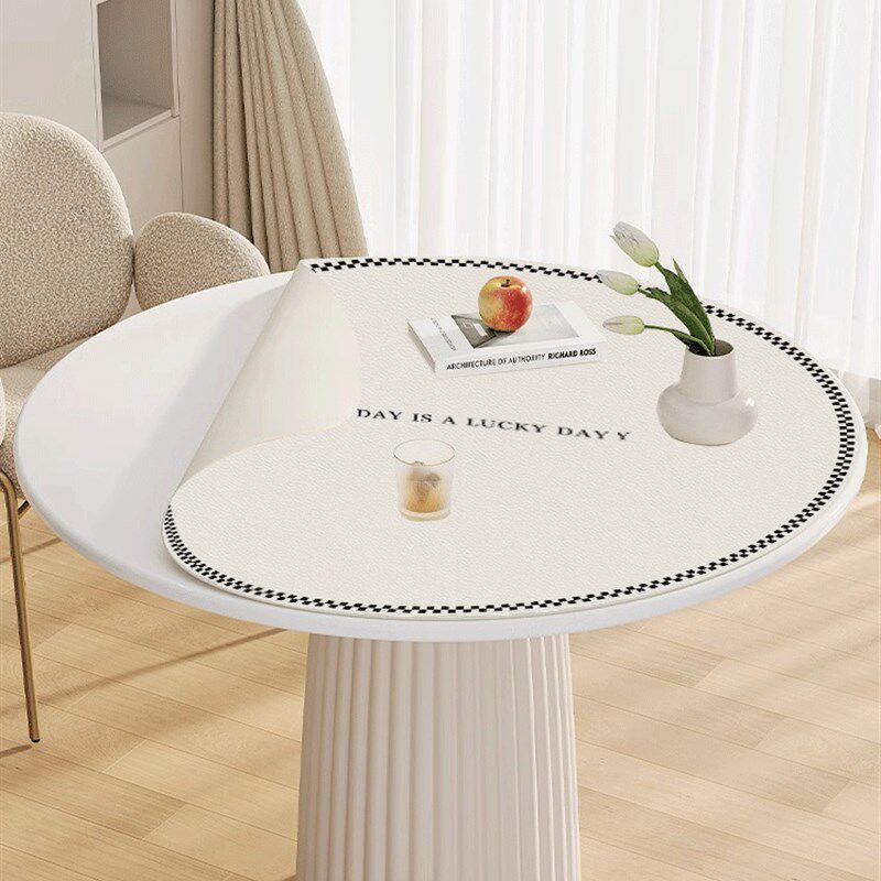 圆桌水油烫免洗圆形餐皮革桌布桌面垫茶几台布,居家布艺,桌布,淘宝优惠券,粉丝福利购,淘宝优惠卷