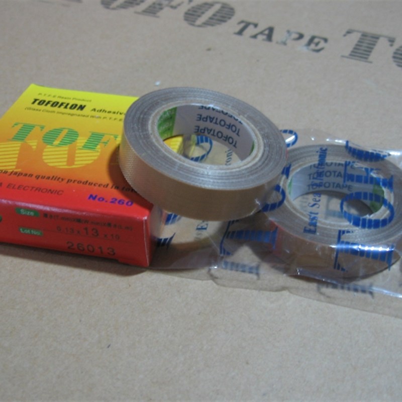 TOFO 铁氟龙/聚四氟乙烯 玻璃纤维高温胶带/高温胶布 19mm