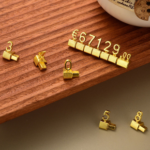 数字价格牌金属标价牌珠宝首饰价格标签商吕价格签价码牌示牌金色