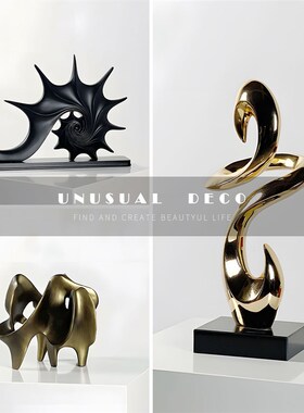 UNUU 现代艺术几何音符雕塑软装工艺品玄关酒店样板间