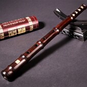 尺八乐器南萧日式 尺八一节老红木戈建明初专业演奏