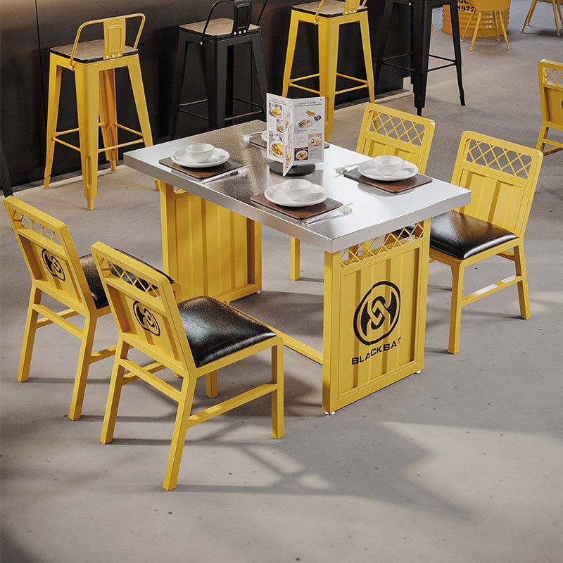 桌椅组合铁艺网红创意韩式烤肉店酒吧清吧烧烤店工业风桌椅,住宅家具,不锈钢/PVC餐桌,淘宝优惠券,粉丝福利购,淘宝优惠卷