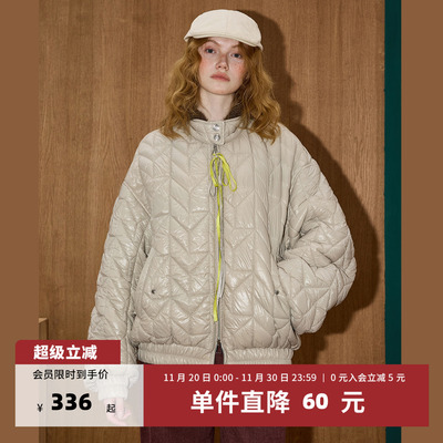 菱格高领保暖时尚高级感棉服