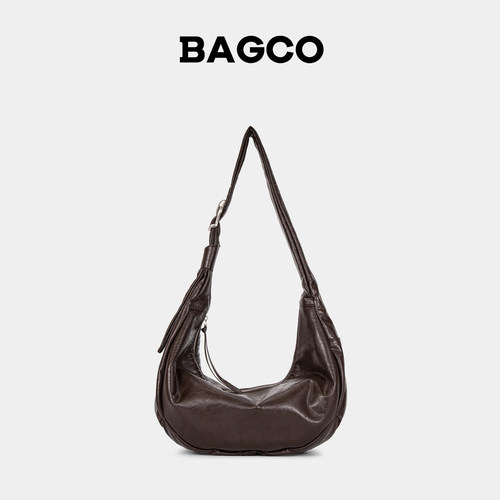 【李佳琦直播间】bagco新款复古牛角包大容量饺子斜挎包