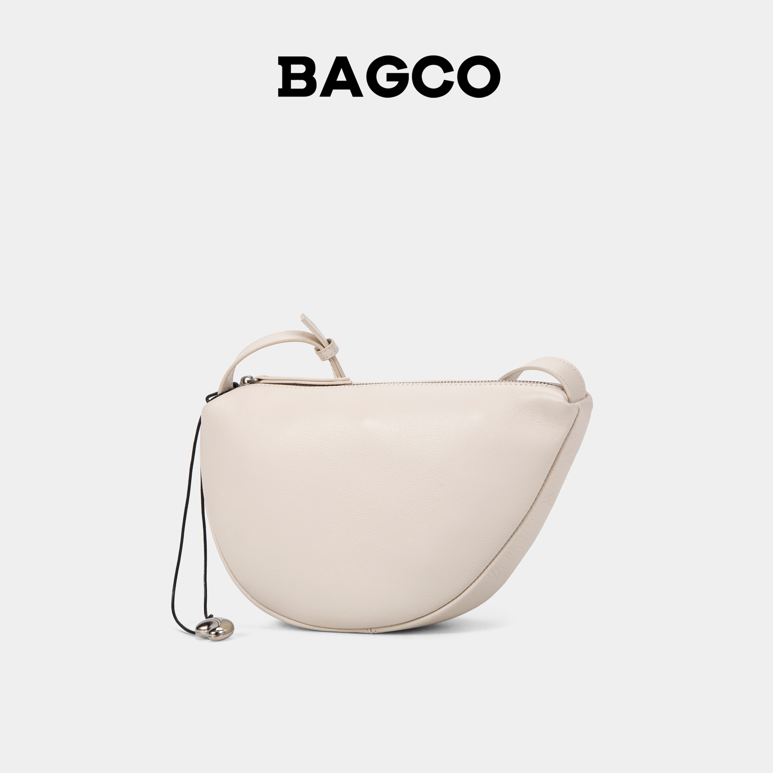 BAGCO女包2025秋款小众水桶包百搭通勤牛角包单肩斜挎包