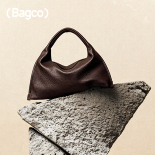 BAGCO 头层小羊皮手提包高级感云朵包手拎单肩斜挎包饺子包