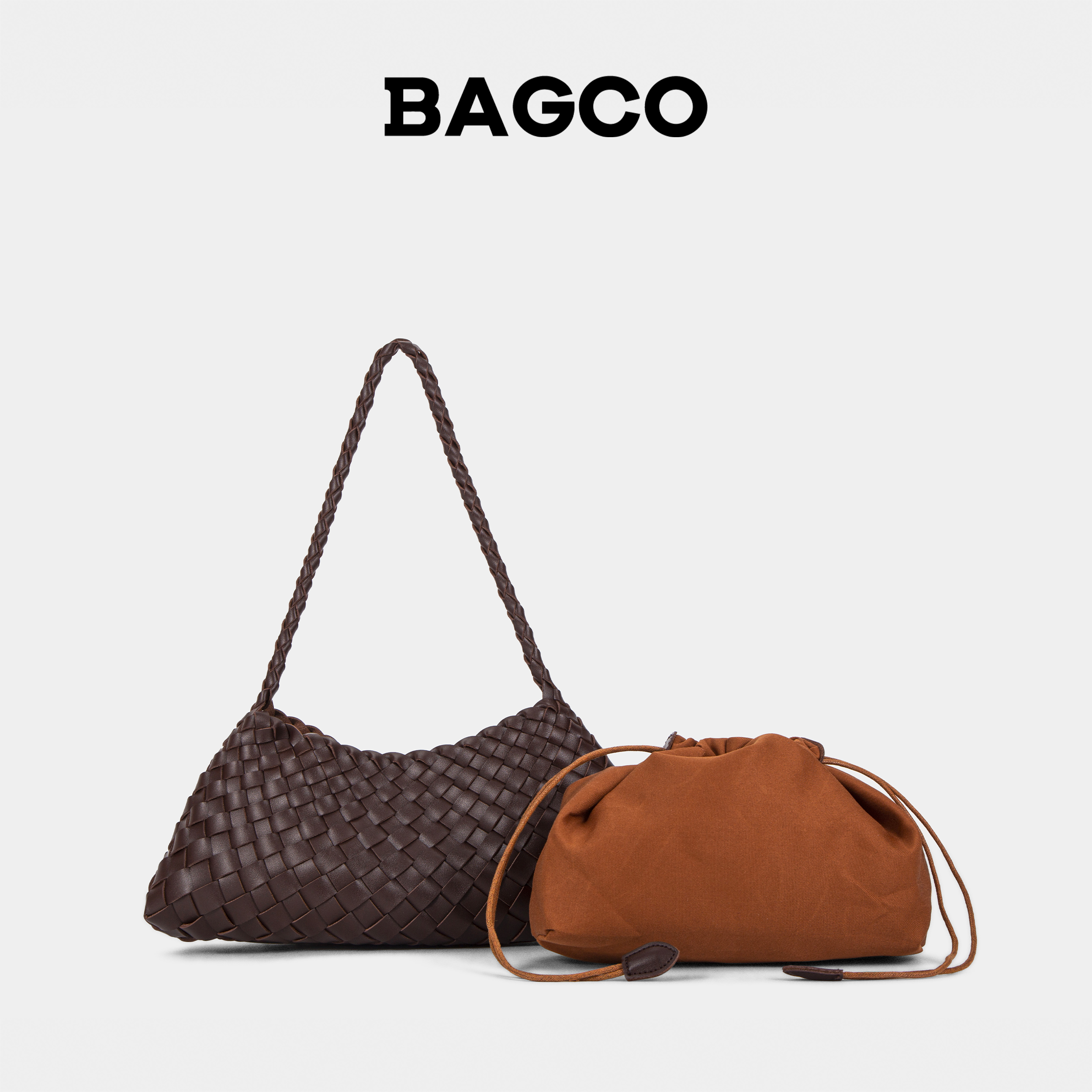 【诗洁Sj-柒柒-】BAGCO手工编织月牙腋下包ZB