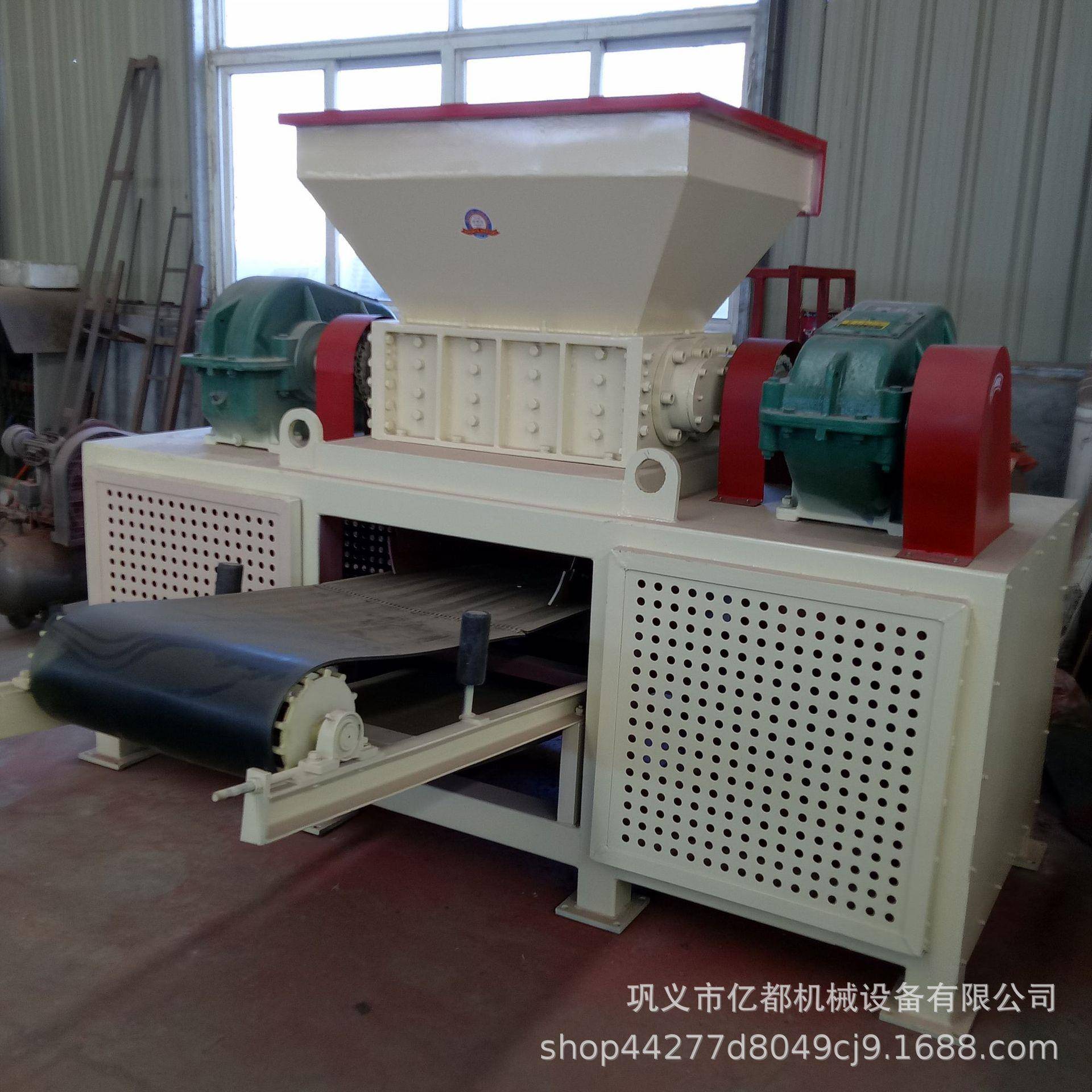 多功能生活垃圾撕碎机低噪音双轴骨头粉碎机大型废旧塑料撕碎机