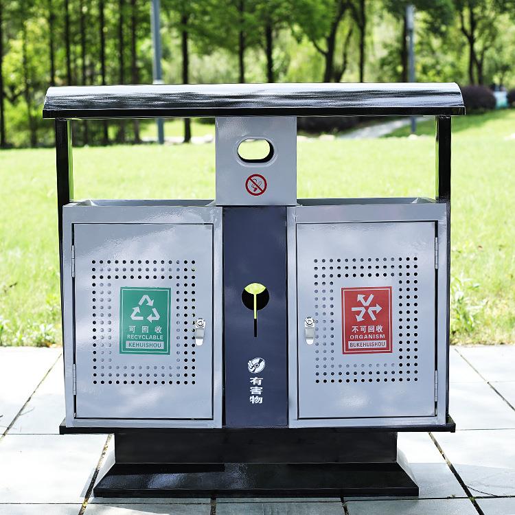 户外不锈钢垃圾桶大容量果皮箱街道小区分类大垃圾箱室外商用工业
