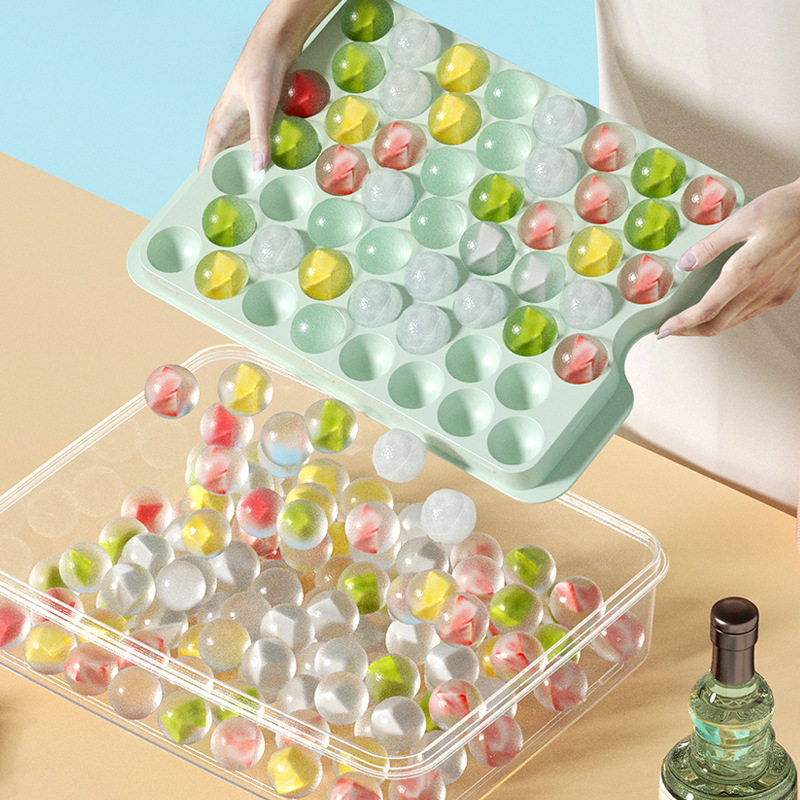 夏季制冰盒冰块家用按压冰格自制神器密封储迷你冰箱冷冻冰球膜具