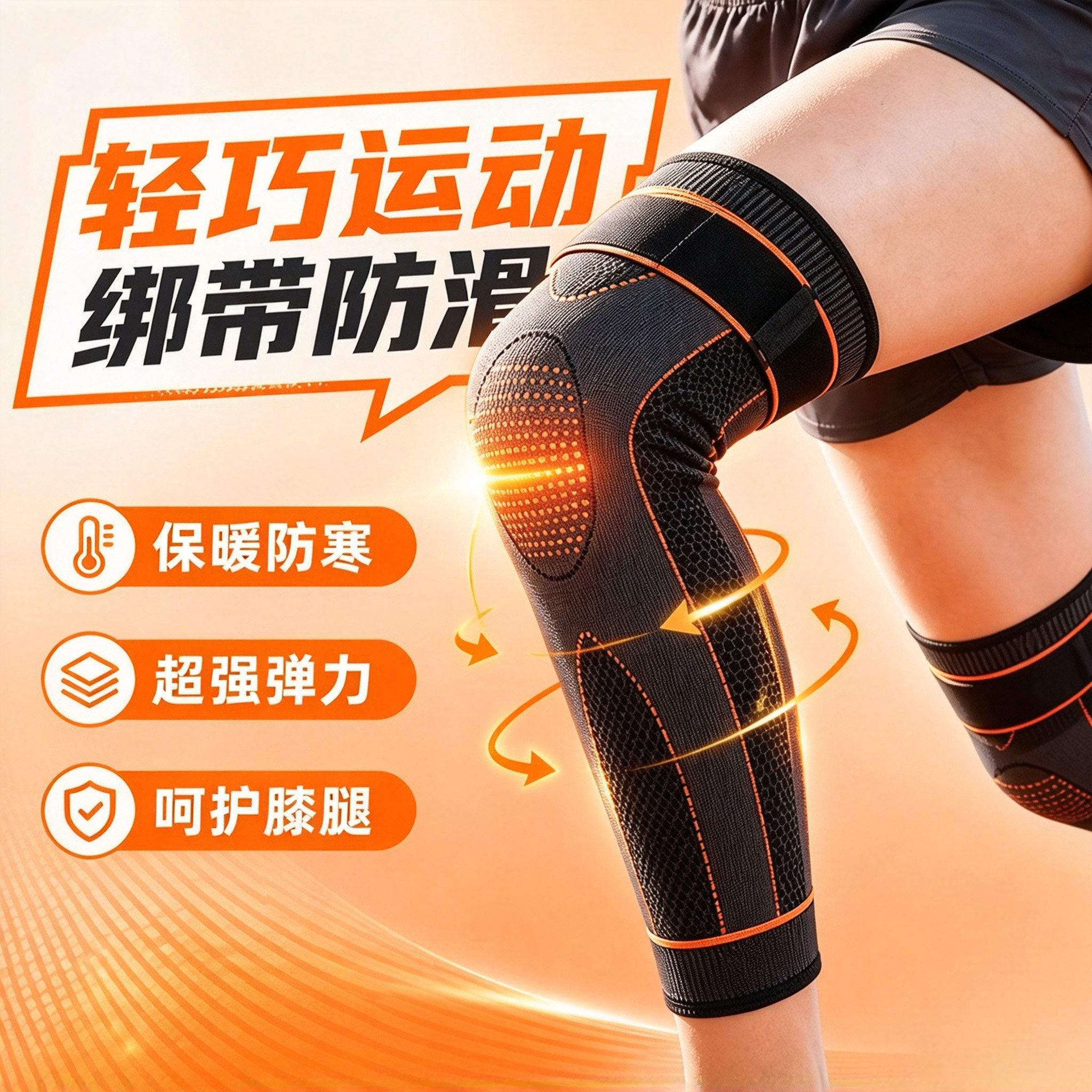 艾草绑带护膝加压支撑防滑保暖