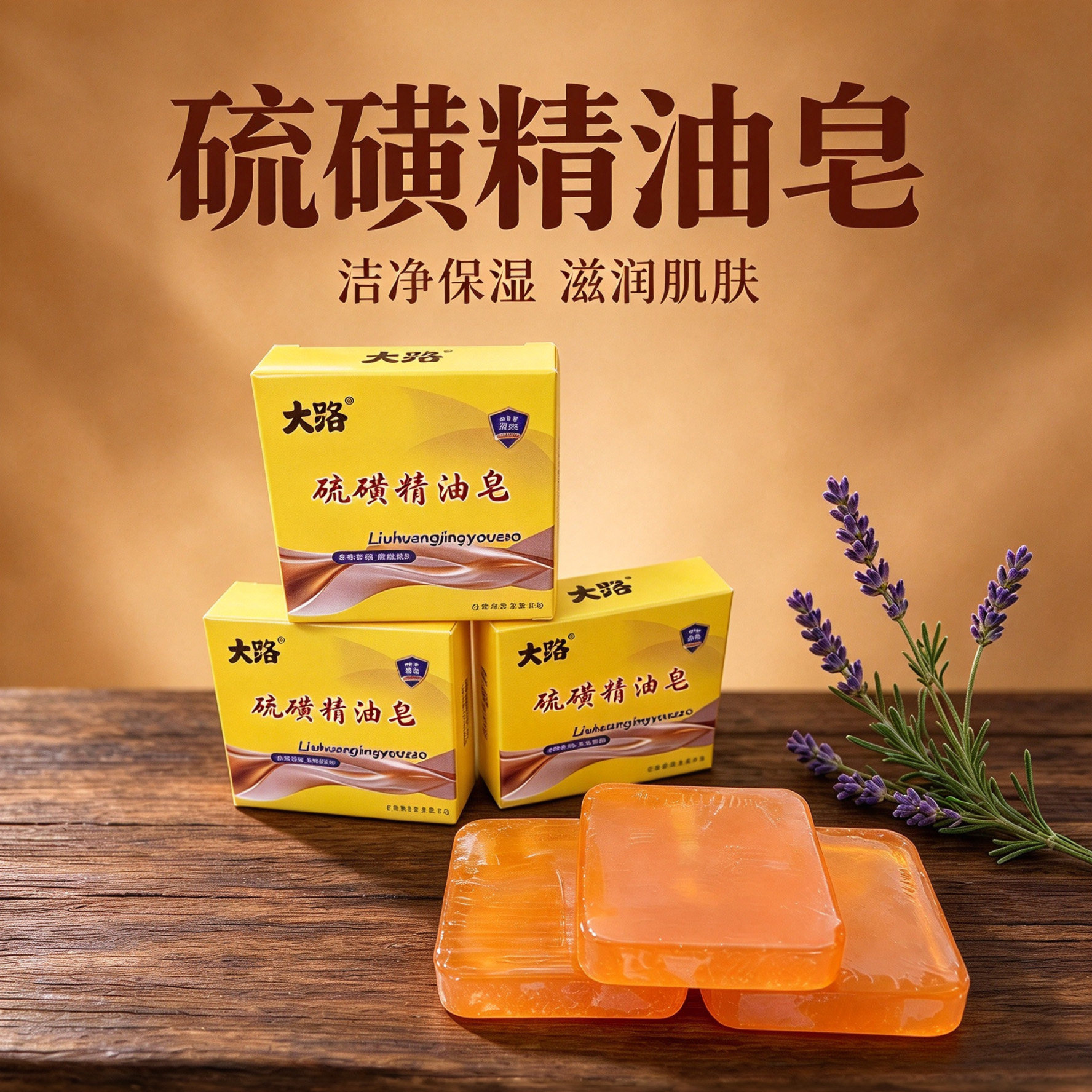 精选硫磺精油皂清洁保湿滋润肌肤