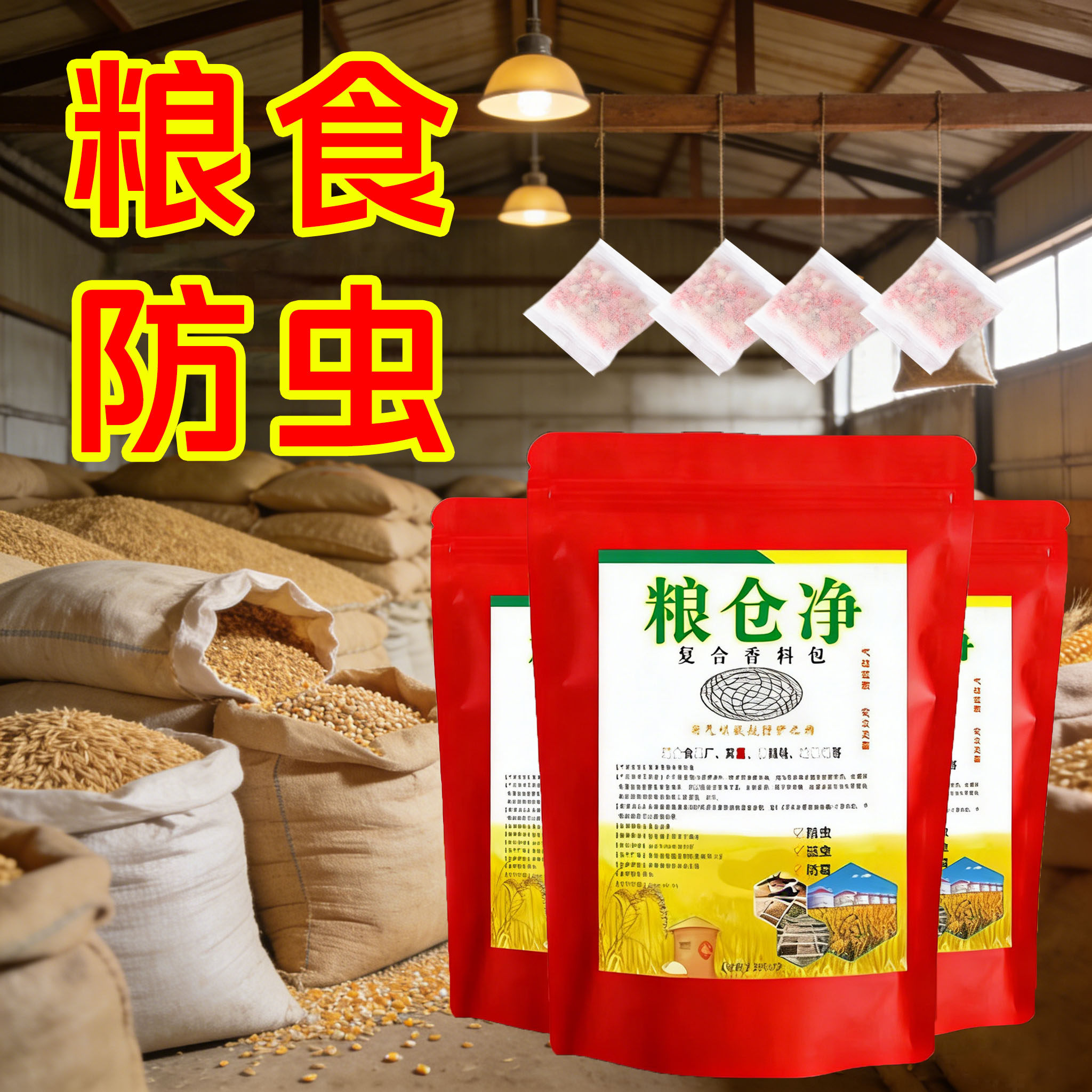 粮食防虫粮虫净仓储大米药材面粉小麦玉米稻谷大米防虫复合香料包