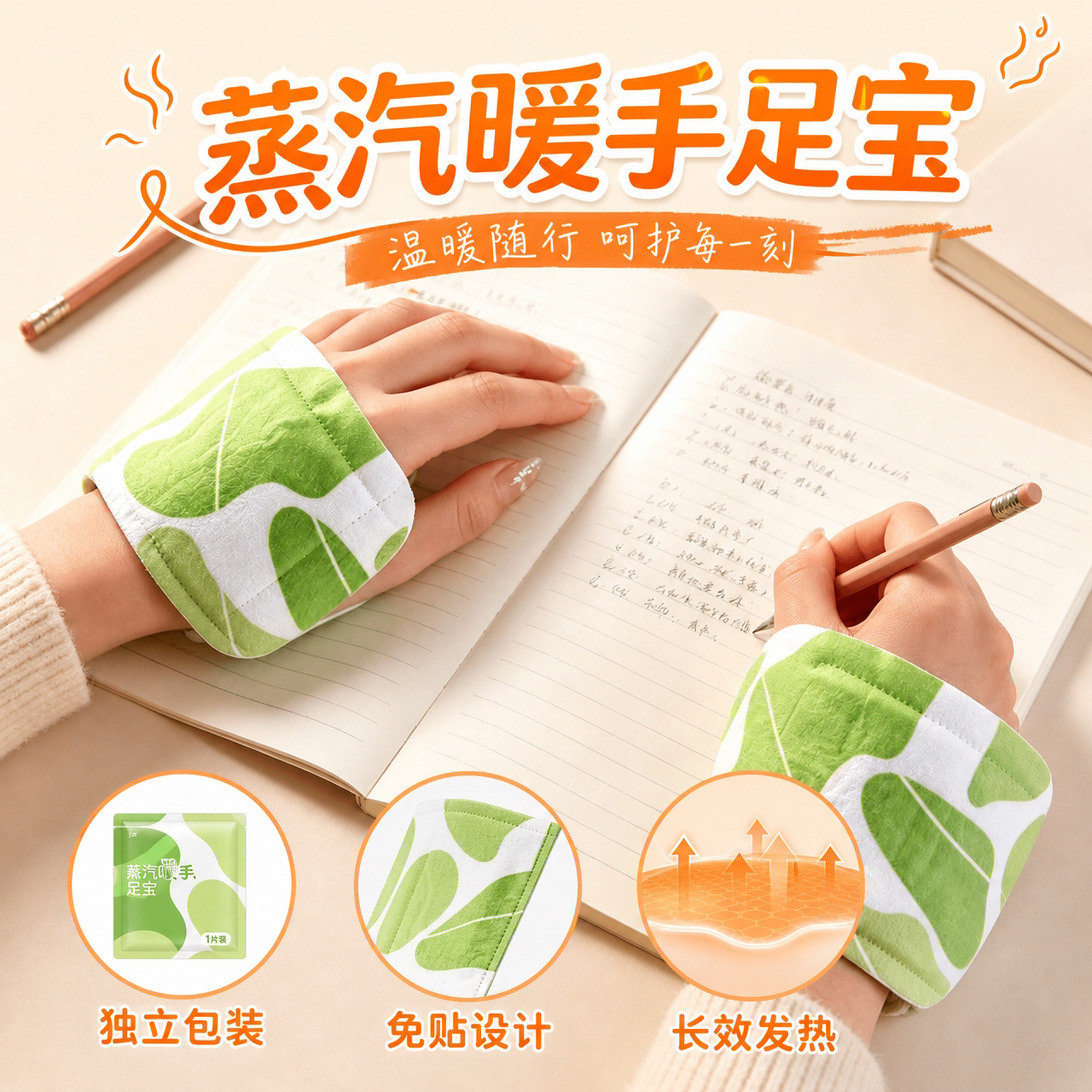 蒸汽暖手贴手握式长效发热便携