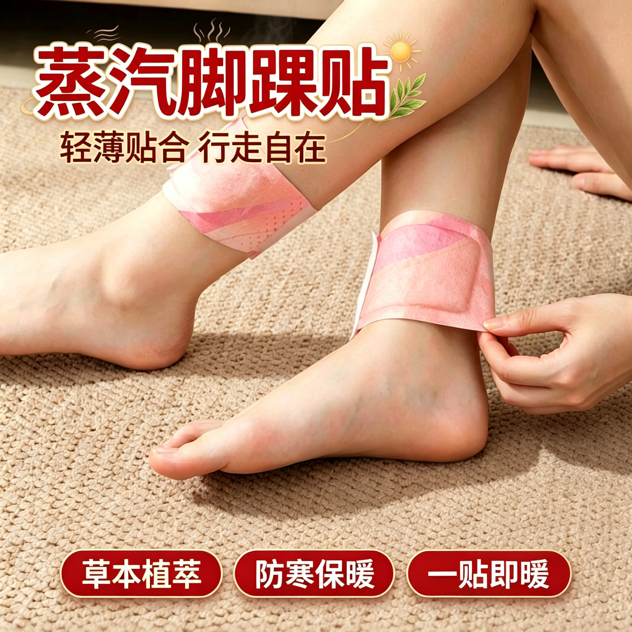 保暖蒸汽暖脚踝贴自发热暖踝舒适