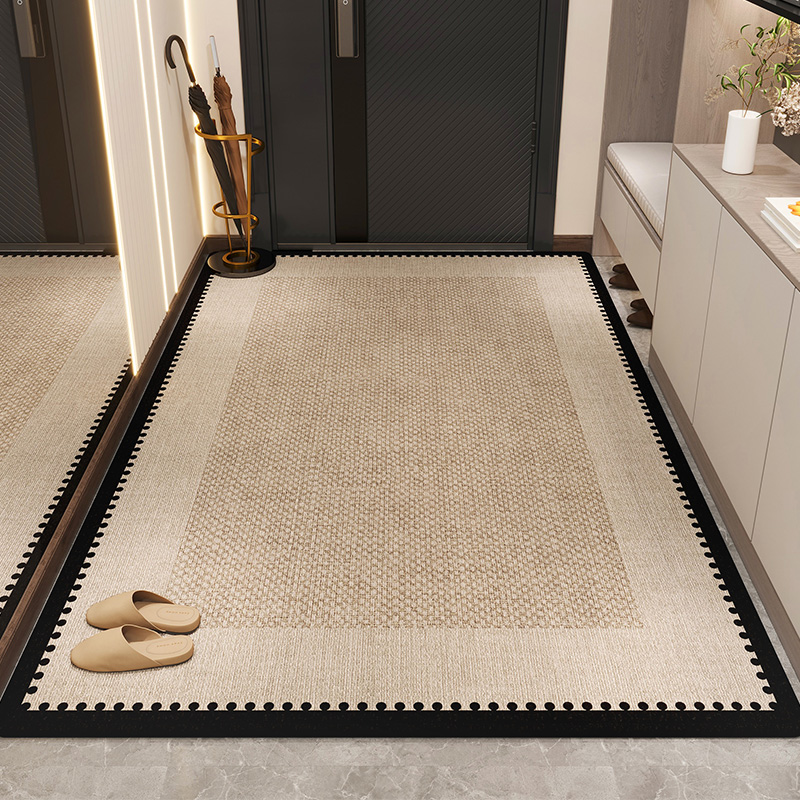 入户门地垫进门门垫法式复古风高级感防滑耐脏可剪裁免洗玄关地毯