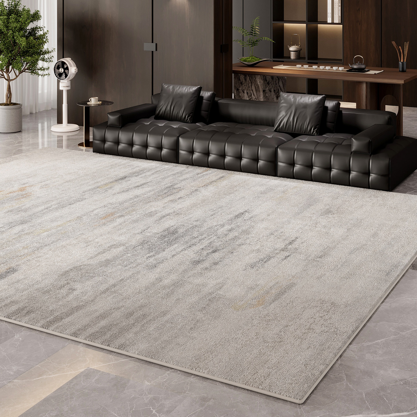 2026年新款轻奢客厅地毯大面积全铺免洗可擦防滑卧室沙发茶几地垫