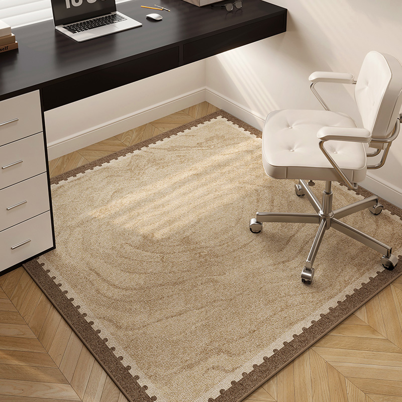 电脑椅子地垫防滑书房轻奢简约地板垫学习桌卧室正方形转椅地毯