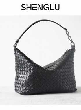 【SL高定】羊皮手工编织包遛狗包腋下包手提单肩包通勤百搭大容量