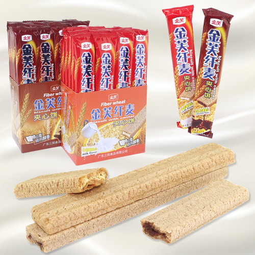 金芙纤麦夹心饼干牛奶巧克力味