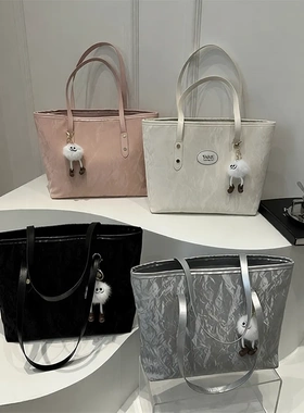 托特包女秋季新款大容量通勤包包百搭单肩包休闲大上课包