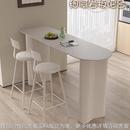 轻奢岩板吧台桌家用客厅厨房边隔断吧台阳台靠墙半圆小户型高脚桌