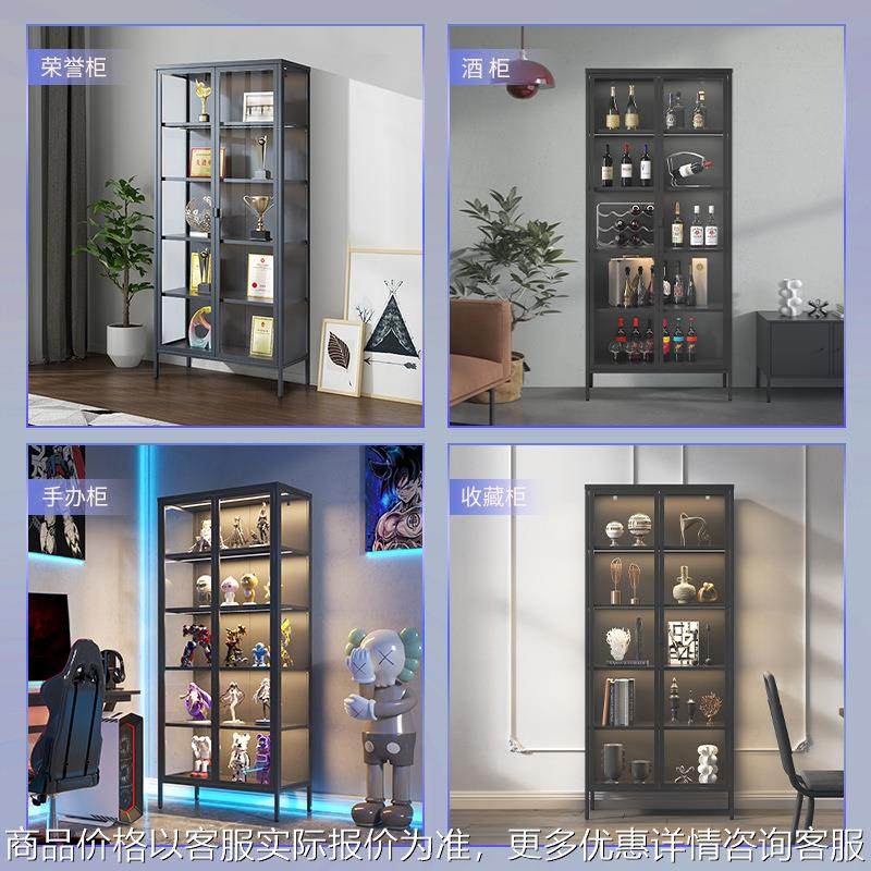 透明玻璃手办柜展示柜奖牌收藏架家用书柜卡通模型动漫摆件陈列柜,住宅家具,书架,淘宝优惠券,粉丝福利购,淘宝优惠卷