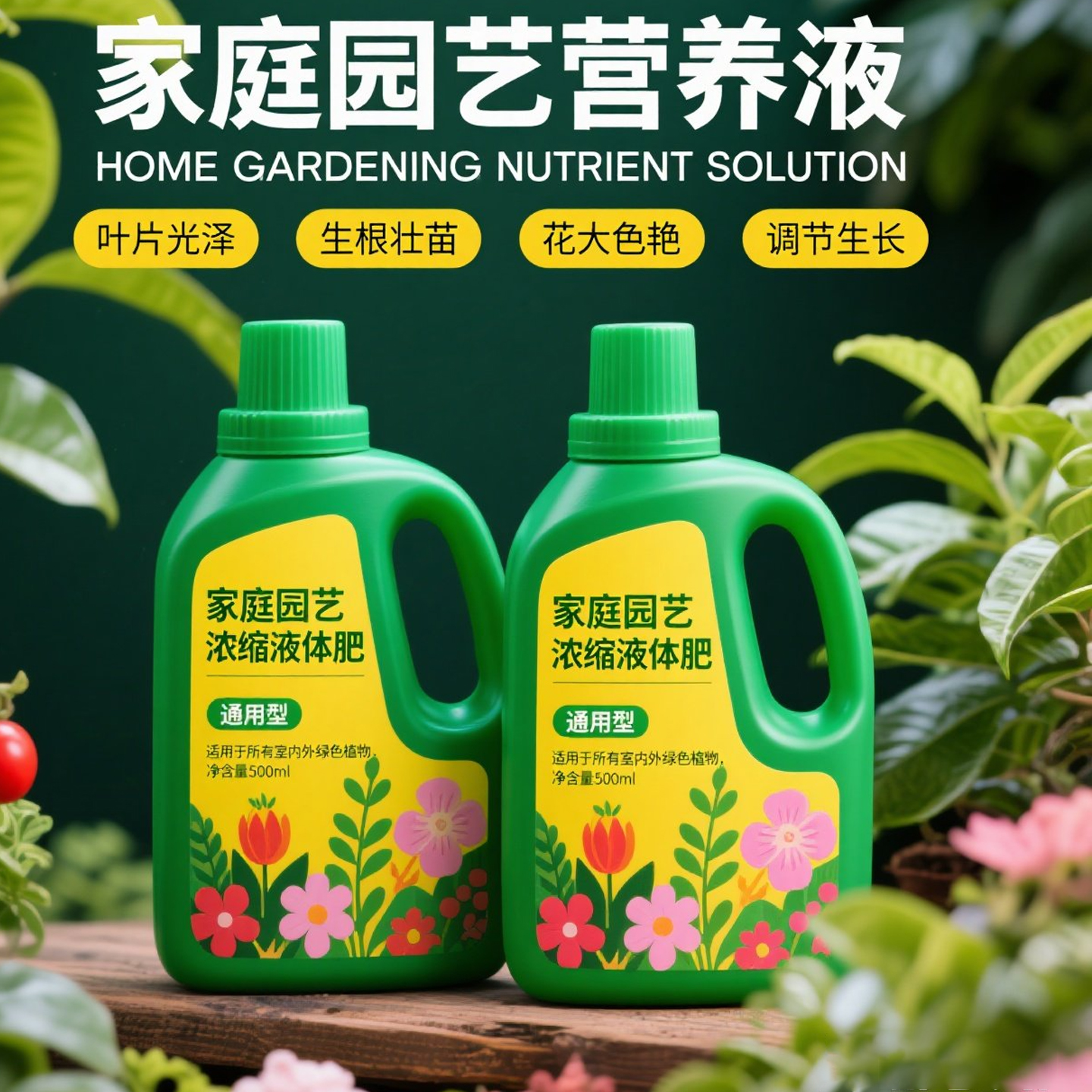植物营养液家用通用型养花卉绿萝水培绿植多肉盆栽发财树液体肥料